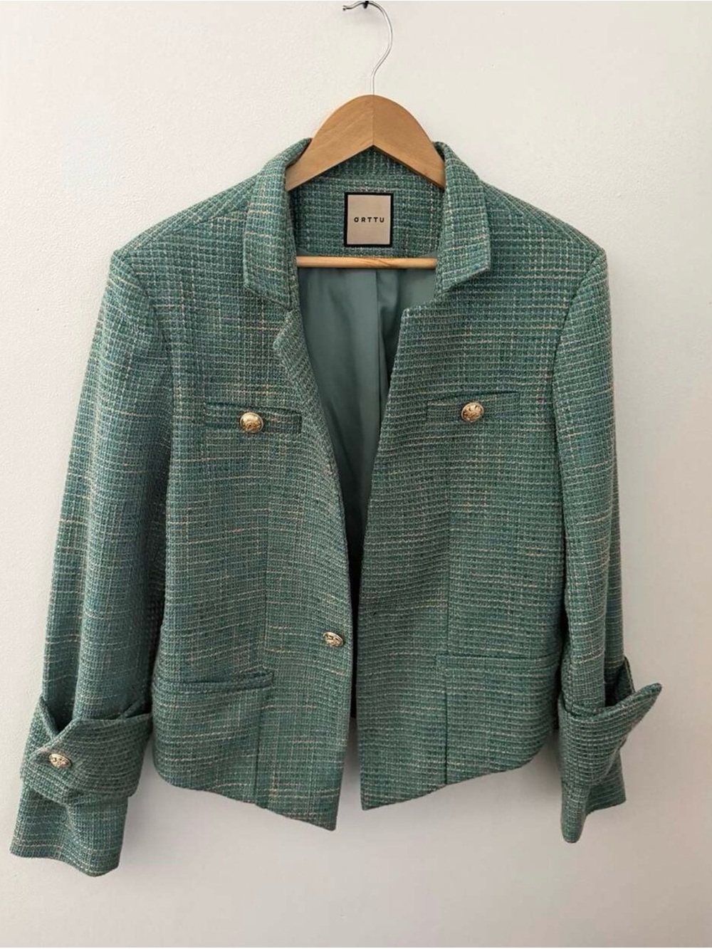 ORTTU Teal Tweed Jacket